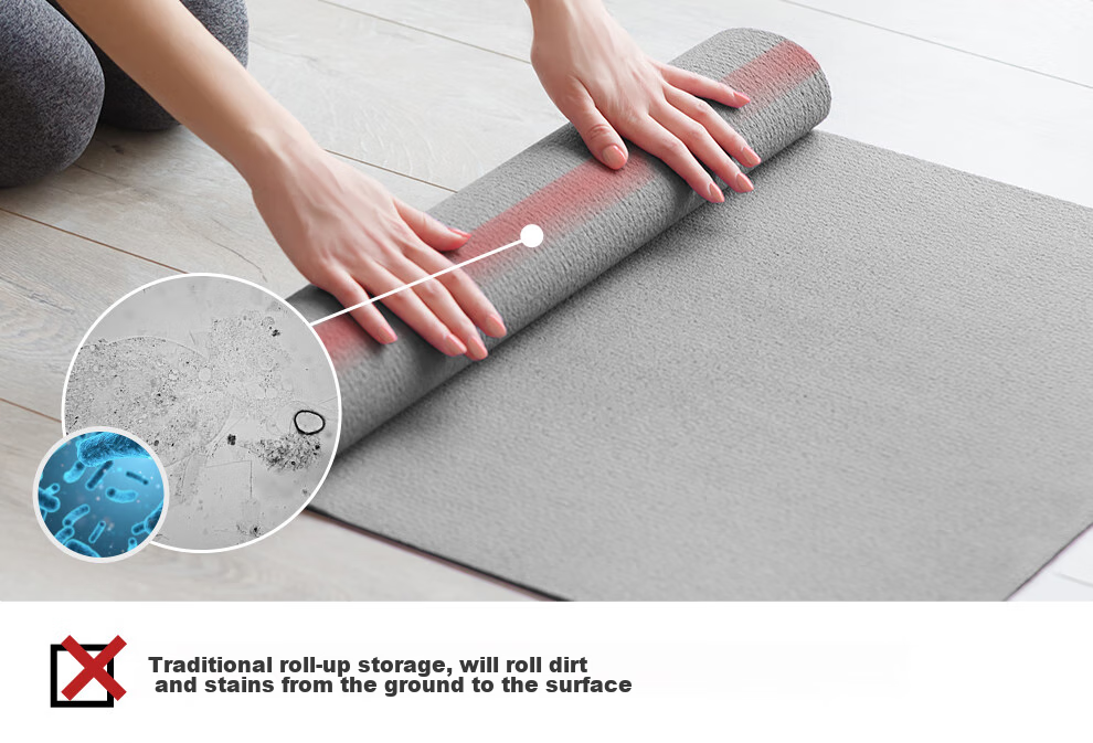 PROIRON Puli'ai Foldable Yoga Mat, TPE Portable Non-Slip Thickened Student Nap Mat, Fitness Shock-Absorbing Floor Mat for Men And Women, Gray 7