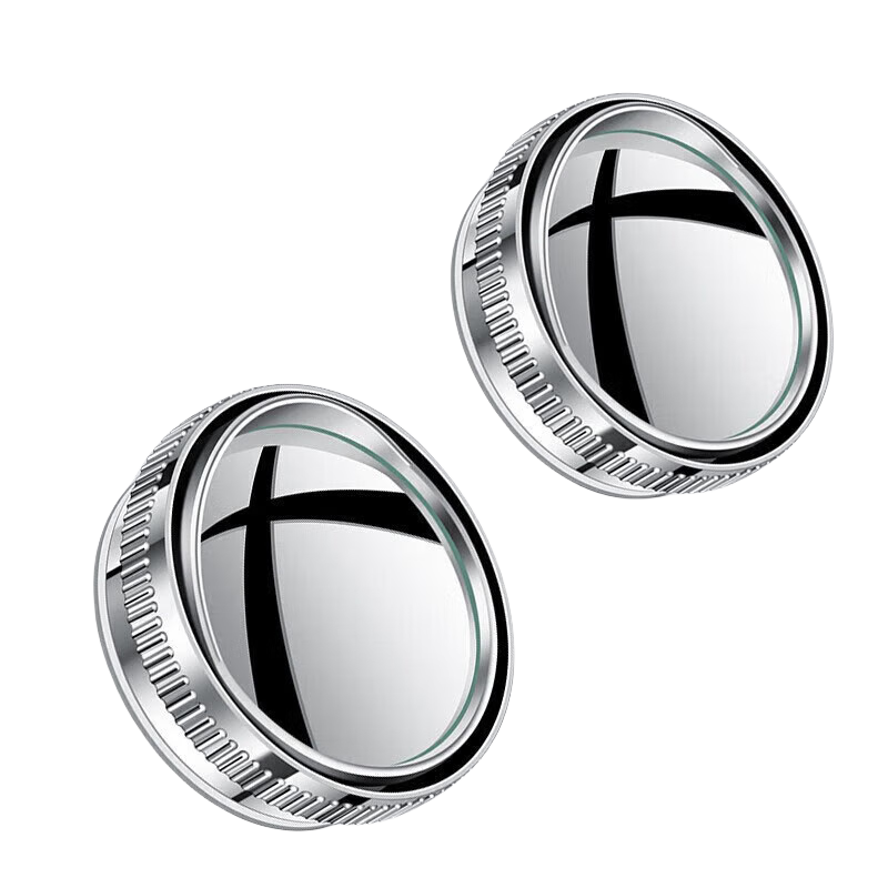 Huashi Rearview Mirror, Small Round Mirror, Car Backup Mirror, Reflective Mirror, Blind Spot Detection, 360-Degree Ultra-Clear, Suction Cup Type