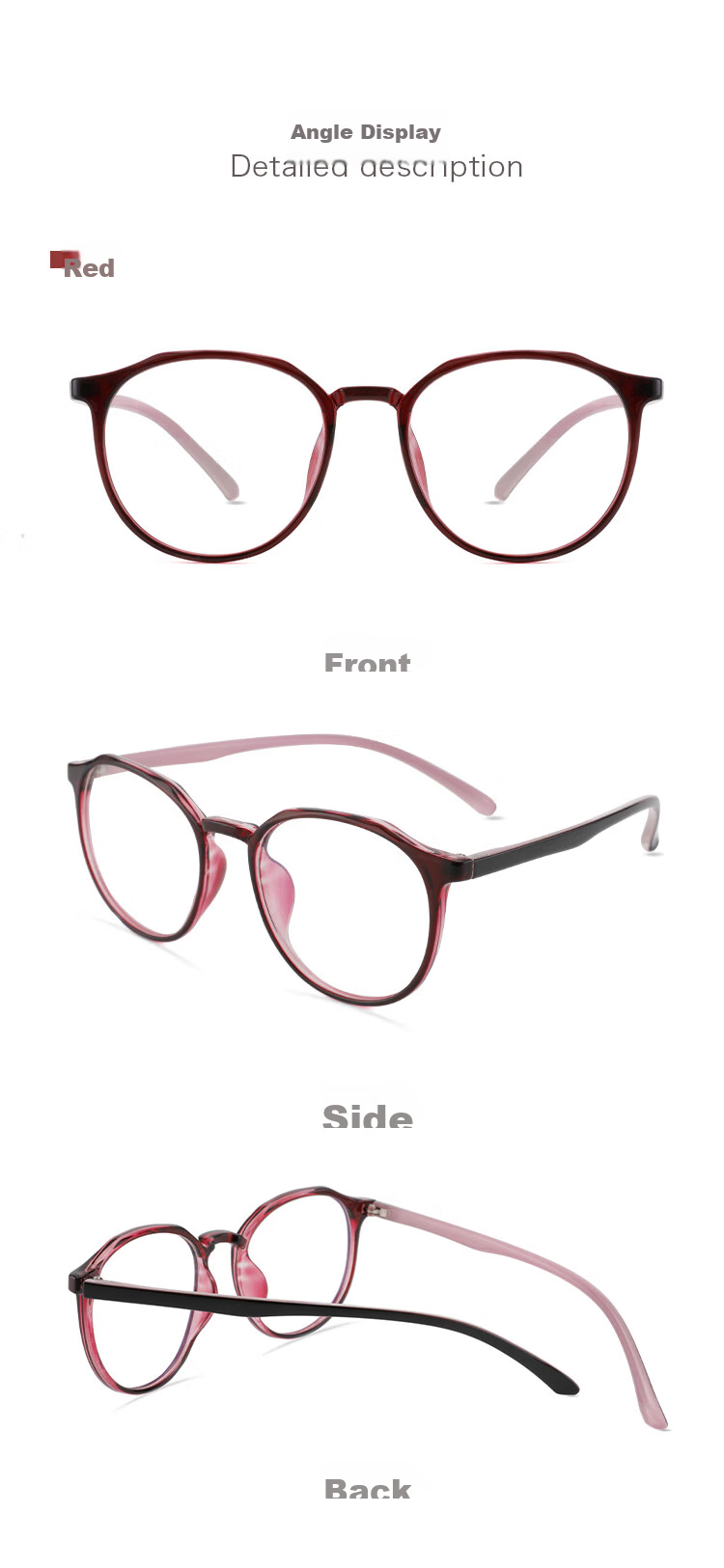 Nianqingtai Women's Fashionable Full-Frame TR90 Comfortable High-Definition Ultra-Light Imported Reading Glasses D686 + 4.00 Diopters for Presbyopia 13