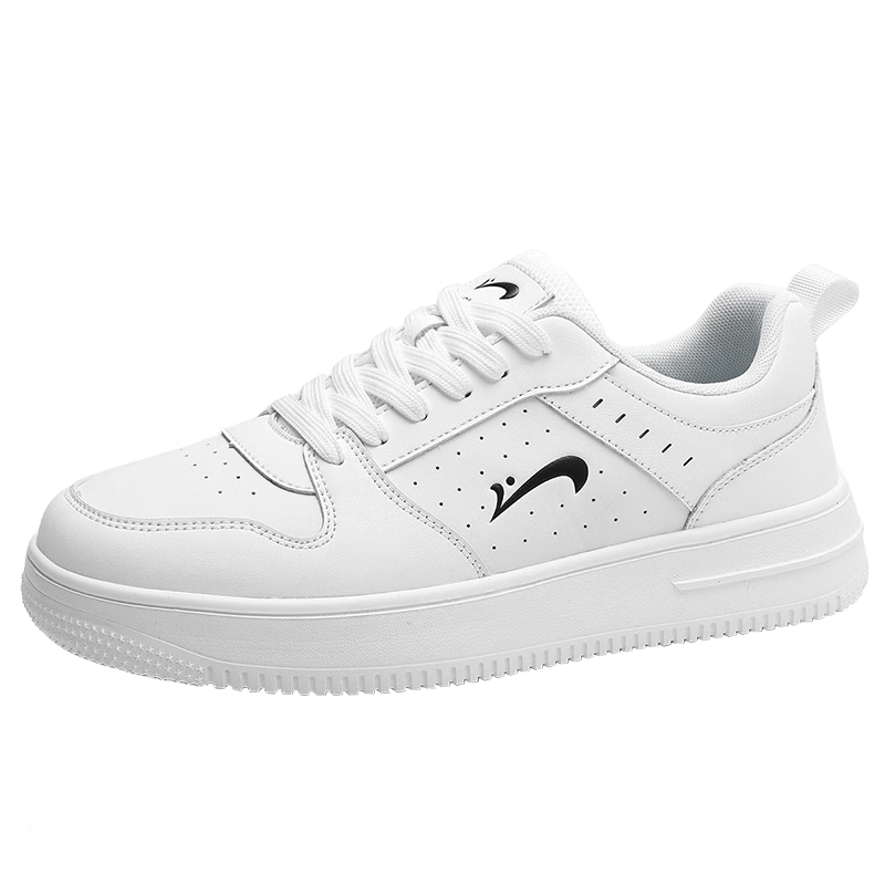 Guirenniao Women's Sneakers, New Couple's Casual Shoes, Thick-Soled Sports Shoes, White, Size 37