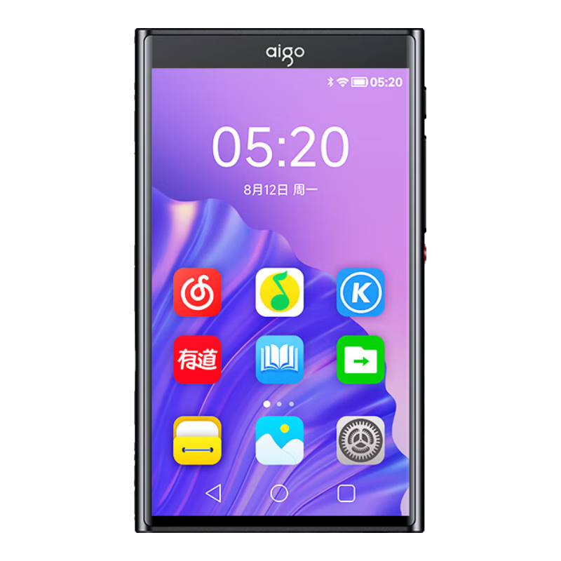 Aigo MP3/MP4 Music Player, Smart WiFi Internet Access, 4-Inch HD Touchscreen MP5 Bluetooth Dictionary Translation Student English Listening Video Player 16GB