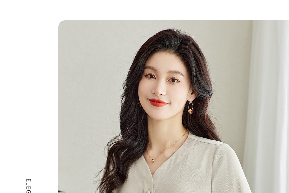 YUZHAOLIN V-Neck Faux Placket Romantic Ruffle Sleeve Long Sleeve Shirt Fashion Casual Work Blouse Y51S015 12