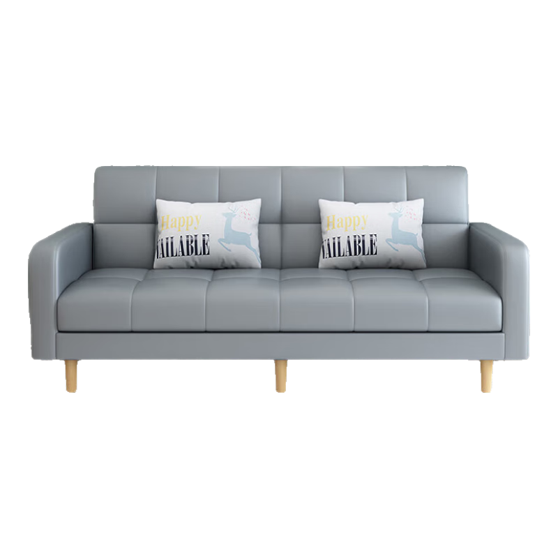 L&S Sofa Bed Dual-Use Foldable Sofa Small Apartment Tech Fabric Sofa Trendy Model S96 Light Gray 2.0m