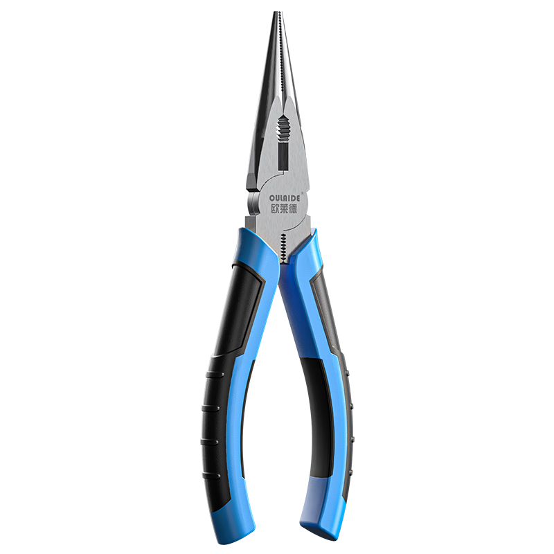 Oulaide 8-Inch Long-Nose Pliers, Electrician's Pliers, Household Pliers, Labor-Saving Industrial-Grade Multifunctional Wire Cutters And Strippers