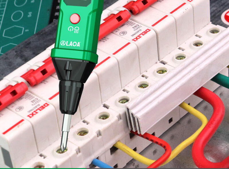 LAOA Digital Display Voltage Tester, Smart Test Pen with Replaceable Heads, Eleven-Character Voltage Tester LA824300 4