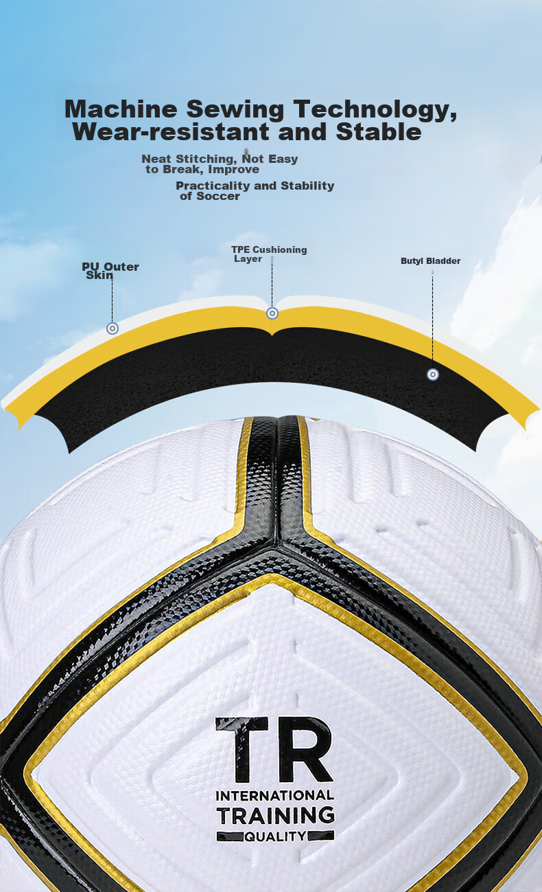 Li-Ning Soccer Ball Size 4 for Children, Adults, Middle School Entrance Exam Standard, High Bounce, Competition Training, Youth, Elementary School Students, Preschoolers, Four-Ball Size 5