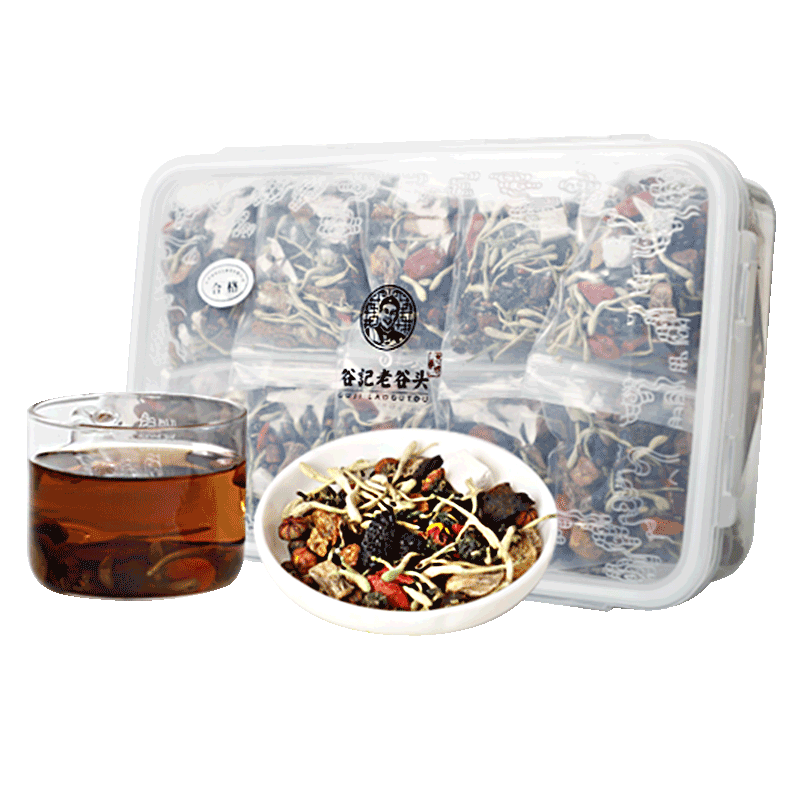老谷头菊花枸杞决明子茶金银花胎菊蒲公英茶黄精茯苓桑葚干养生茶包450g