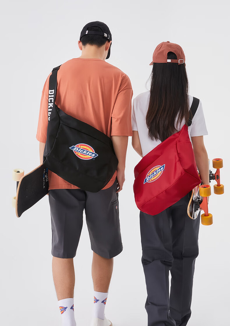 Dickies Shoulder Bag for Men, DK Multi-Pocket Crossbody Bag, Large Capacity, Fits 13.3-Inch Laptop, Canvas Backpack for Students 17