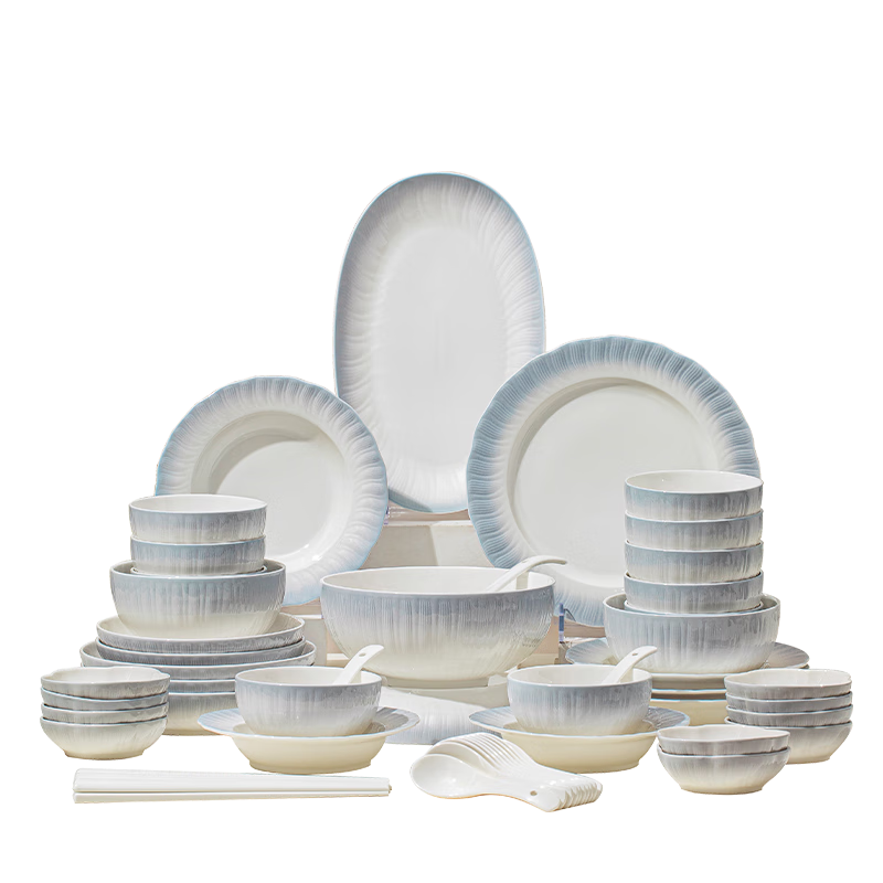 Mornenjoy Ceramic Dinnerware Set with Bowls And Chopsticks Gift Box for Home Use, Housewarming Gift Set