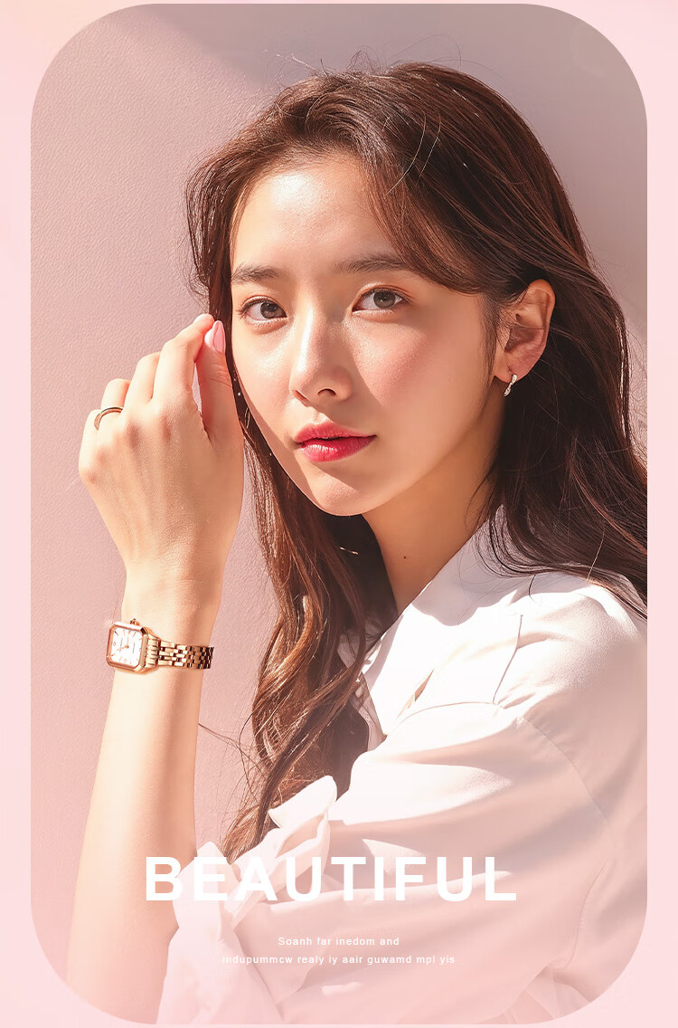 TIAN WANG Ladies' Watch, Birthday Gift, Small Square Watch, Steel Strap Quartz Watch LS31542S.S1.W 14
