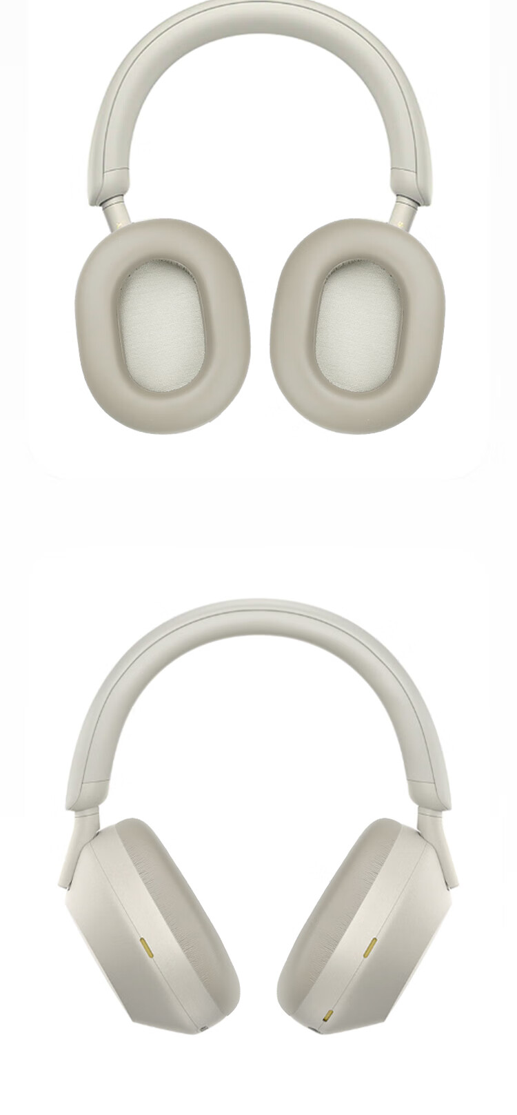 ESCASE Compatible with Sony WH-1000XM5 Ear Cups, Headband Replacement Covers, XM4 Foam Ear Cups Protective Covers, One Pair Platinum Silver, with Storage Box 3