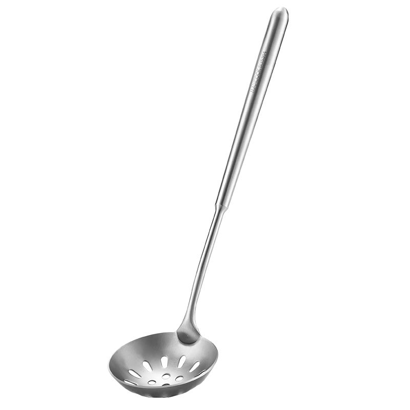 MAXCOOK 304 Stainless Steel Strainer Ladle, Small Strainer Hot Pot Spoon, Thickened Extended Handle MCCU9219
