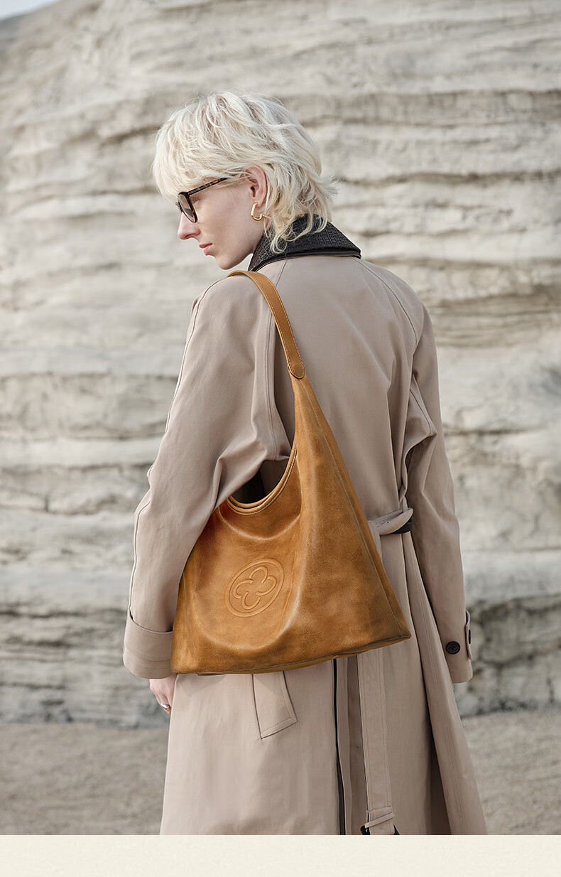 CASSILE [Celebrity Style] Cassile Tote Bag for Women, Vegetable-Tanned Sheepskin Large Capacity Hobo Bag, Birthday Gift 15