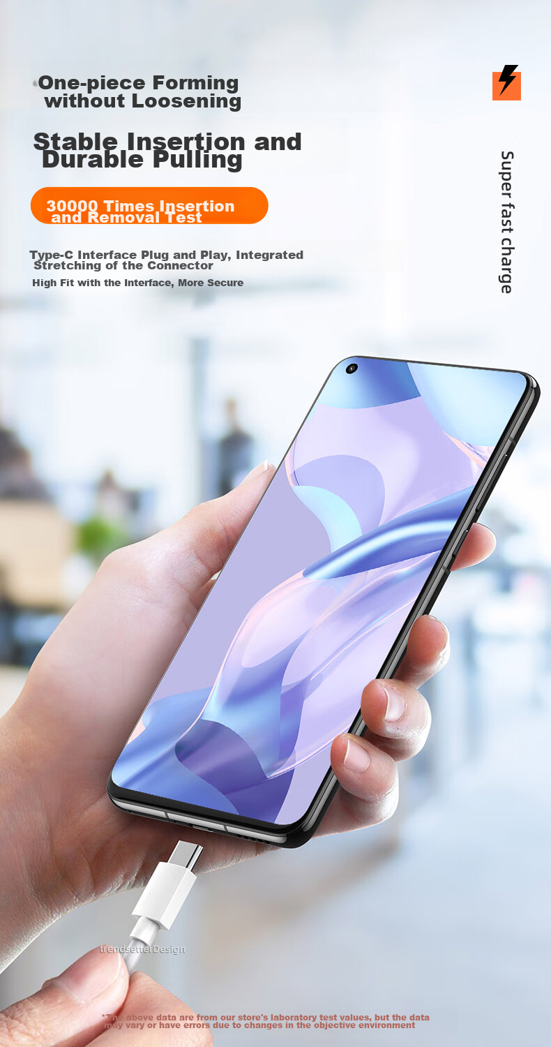 Chaofan Compatible with Xiaomi Data Cable, 33W Fast Charging Type-C Charging Cable, 3A Redmi K30, K30s, 10x, K40, Note9 Pro, Xiaomi 10s, 11 Youth Flash Charging Cable 9