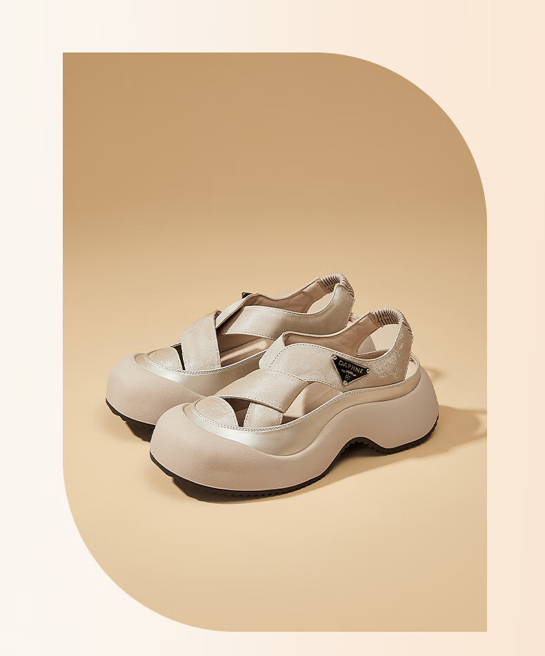DAPHNE Women's Platform Clog Sandals Spring 2026 New Casual Beach Slip-On Half-Toe Sandals for Petite Women 16