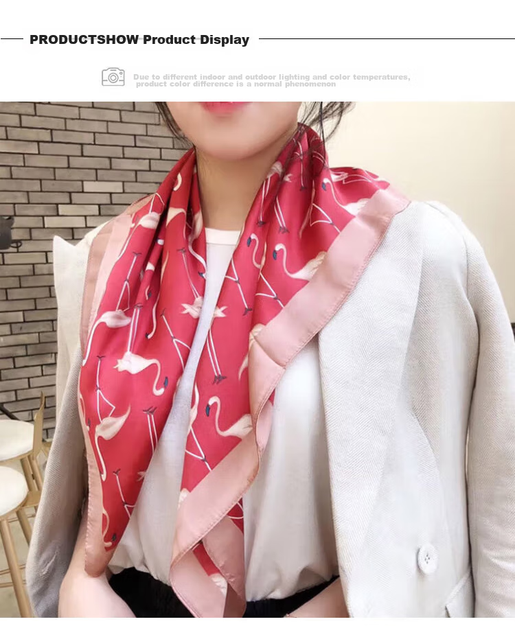 GLO-STORY Silk Scarf for Women, Fashionable Elegant Small Square Scarf Versatile Elegant Decorative Neck Scarf WSJ814049 Red 8