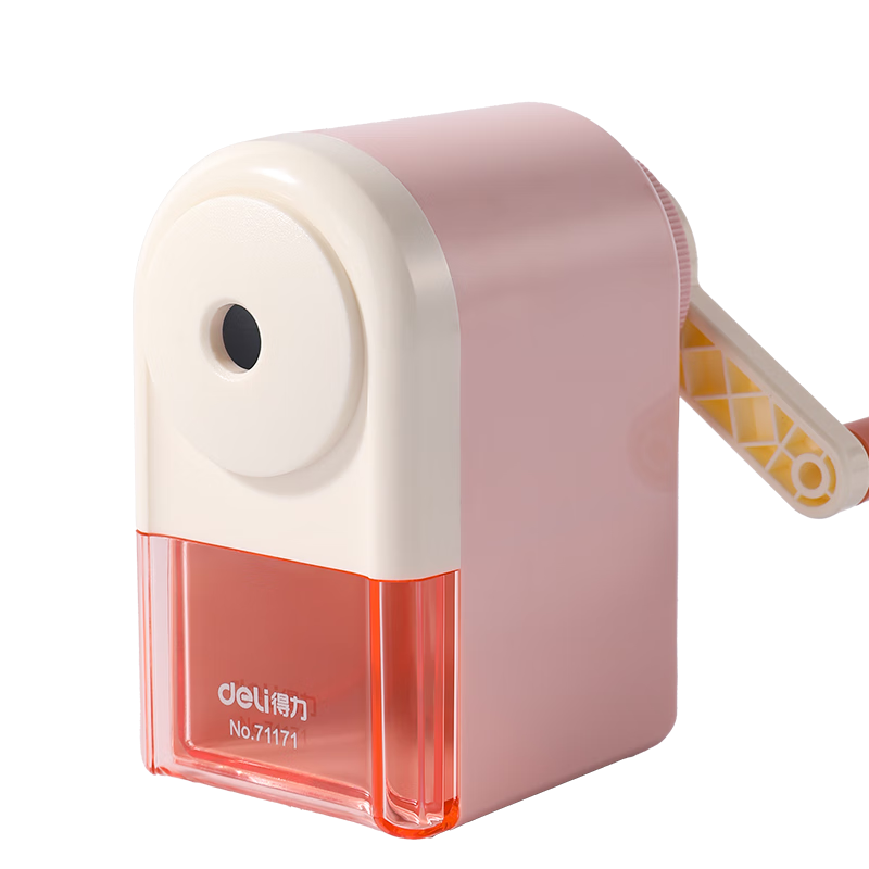 Deli Simple Pencil Sharpener, Adjustable Thickness, Automatic Pencil Feeding, Rotating Blade Sharpener, Automatic Core Removal, Student Exam Stationery, Children's Birthday Graduation Gift for Boys And Girls