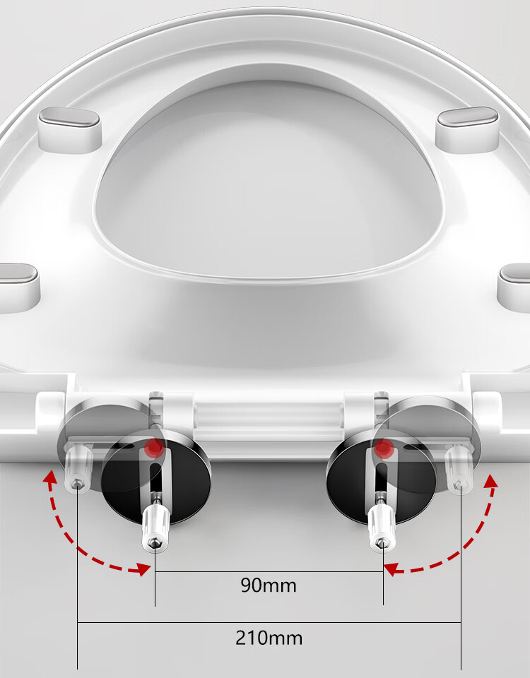 Larsd Toilet Seat, Universal V-Shaped Thickened Toilet Cover Accessory, Old-Style Quick-Release Toilet Ring, Toilet Seat Cover V08 17