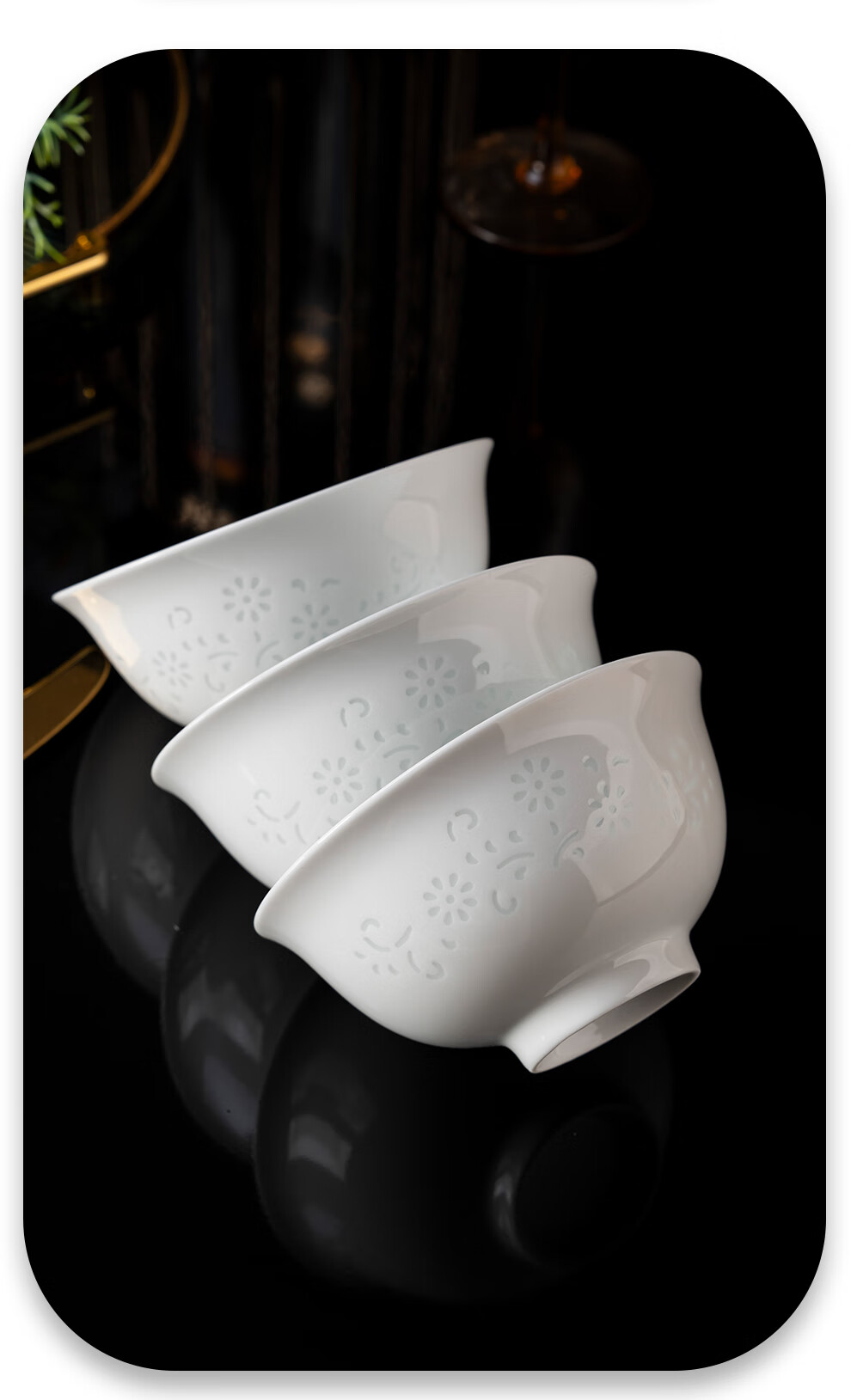 Jingde Story Jingdezhen Exquisite Porcelain 6-Inch Noodle Bowls Set of 2 Household Soup Noodle Bowls Large Rice Bowls Ceramic Tableware Noodle Bowl Set 8