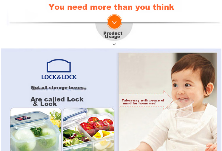 Lock & Lock Plastic Food Storage Containers Set of 2 with Divider, Airtight Lunch Boxes with Lunch Bag, 1000ml*2 4