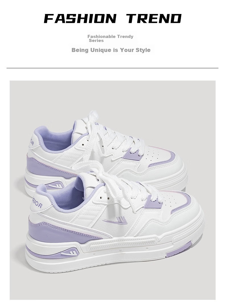 Huili Women's Shoes, White Sneakers, Trendy And Versatile Casual Shoes, Stylish Footwear for Women, 2662L, White/light Blue, Size 40 12