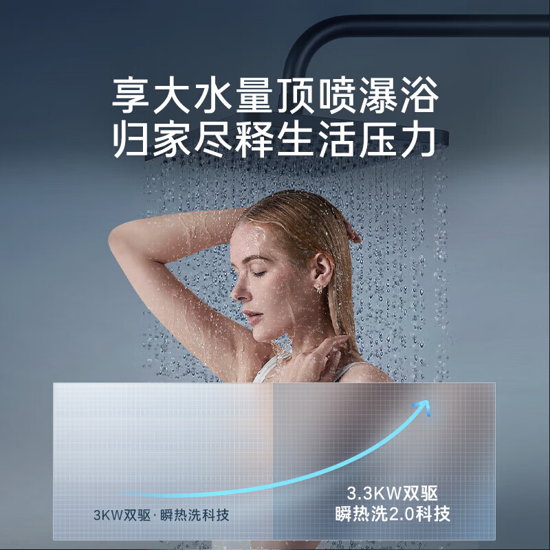 卡萨帝（Casarte）60升【小私汤CJ5pro】速热储水式电热水器家用双胆扁桶型富锶一级能效CEC6003HD-CJ5PROKAKU1