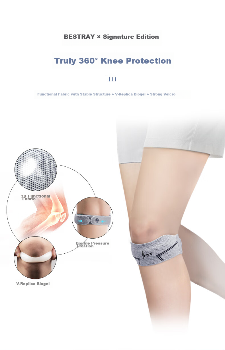 Bestray Patellar Strap Knee Brace, Professional Patella Fixation Band for Sports, Running, Badminton, Basketball, Patella Compression, Professional-Grade Protectio 7