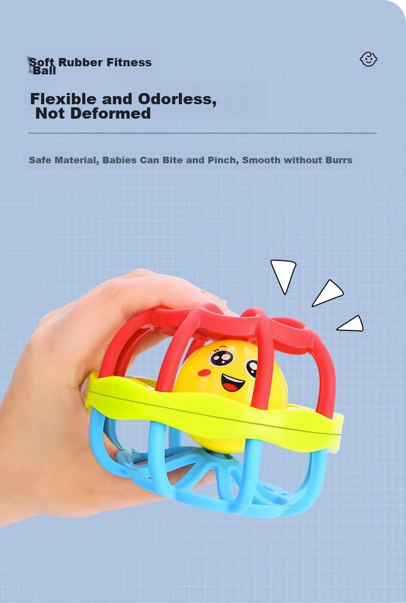 SHANGYUN Children's And Baby Toys, Newborn Toys for 0-1 Year Olds, Rattle, Small Hammer, Teether, Pacifier, Shaker Drum 8