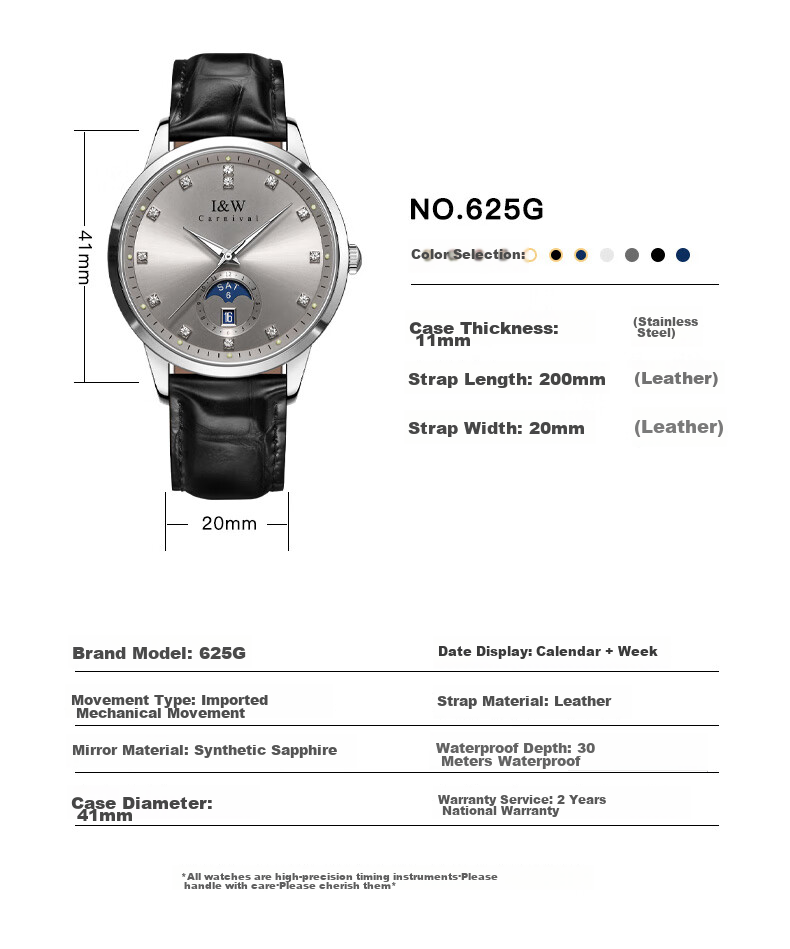 Aiwochi Swiss IW Watch, Men's Fully Automatic Mechanical Wristwatch, Official Authentic Product, 2026 New Model, Top Ten Brand 18
