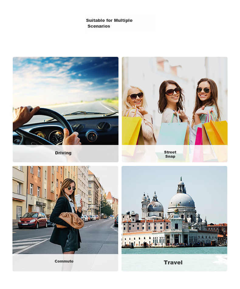 HORIEN Sunglasses for Women, Korean-Style Fashionable Square Frame, Stylish Korean Sunglasses for Men, Bare-Faced Sun Protection Protective Eyewear 7