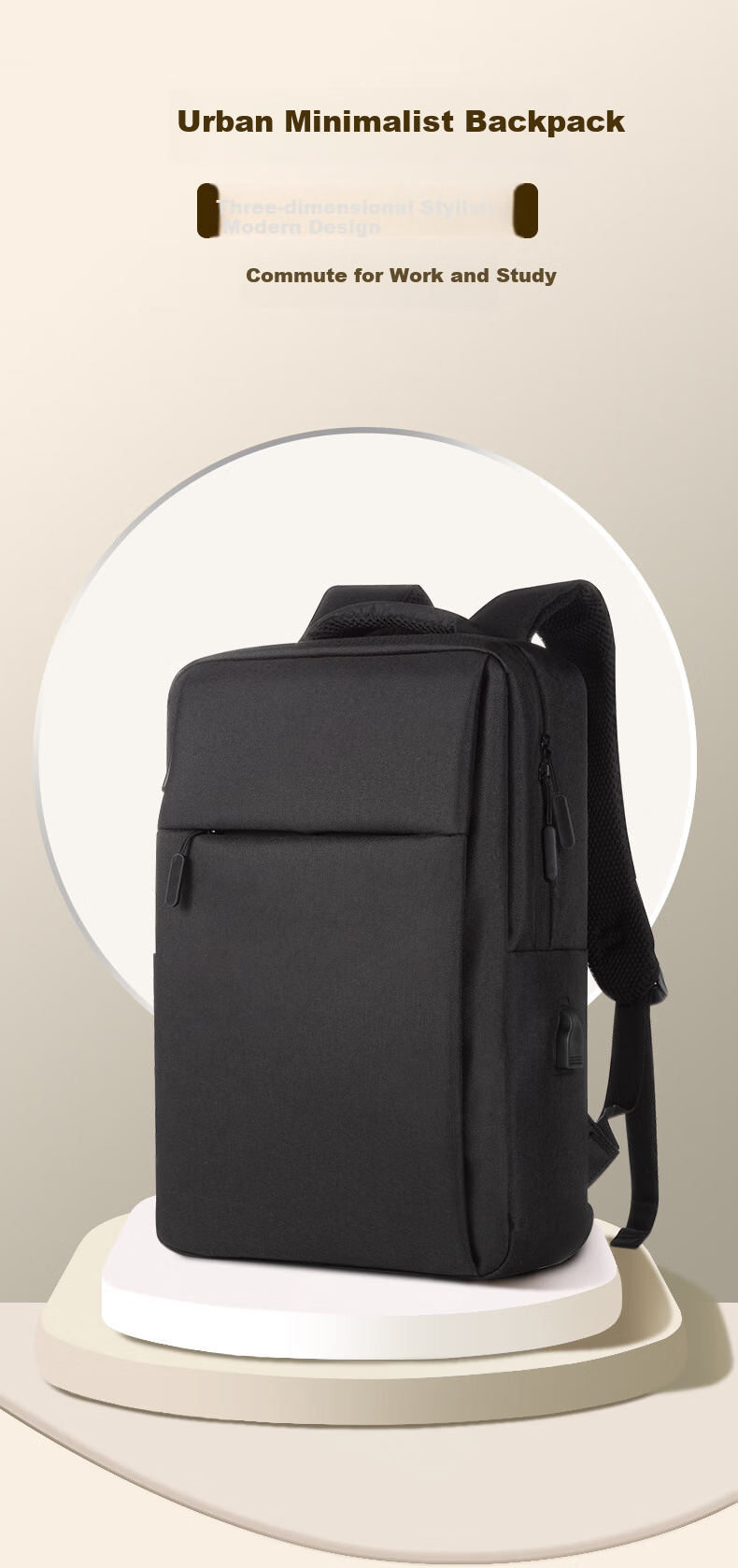 WOMT Inkless Laptop Backpack, Business Casual Commuter Travel Bookbag, Suitable for Apple, Lenovo ThinkPad, Huawei, Dell, ASUS, HP 1