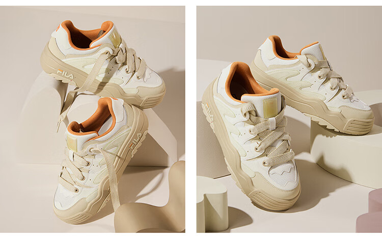 FILA Official Women's Shoes, ROSETTA Modern Sneakers, Colorful Shoes, Platform Shoes, Fashionable Casual Shoes 30