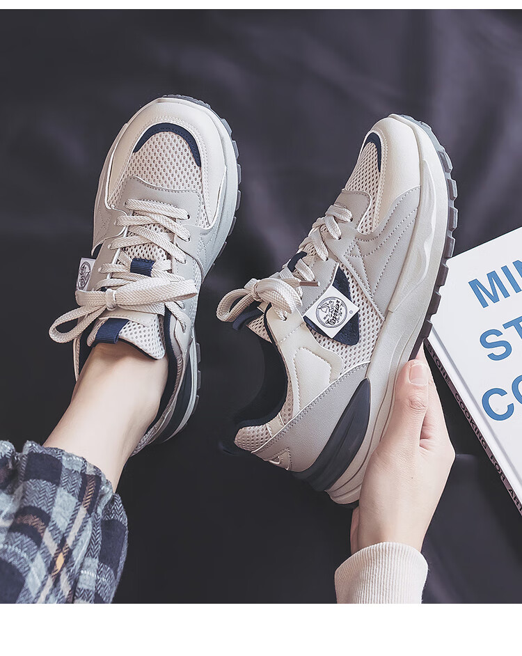 Warrior Women's Shoes 2026 Spring New Fashion Simple Versatile Casual Shoes Gray Blue Size 39 (245mm) 13