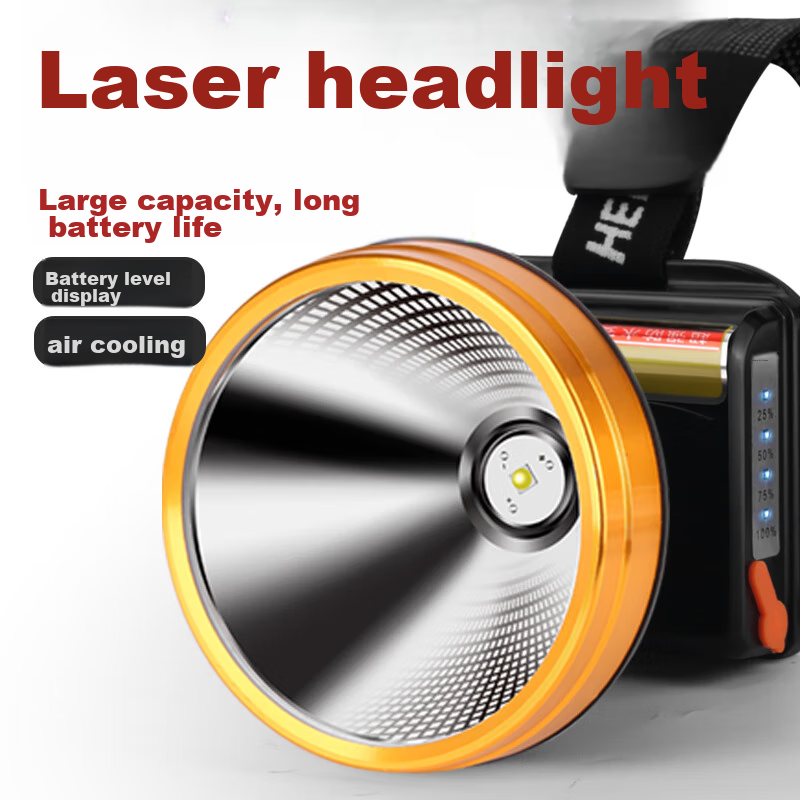 Guangmingdajiang Laser Cannon Headlamp with Rechargeable Ultra-Bright Long-Range Head-Mounted Ultra-Long Battery Life, 9935-White Light