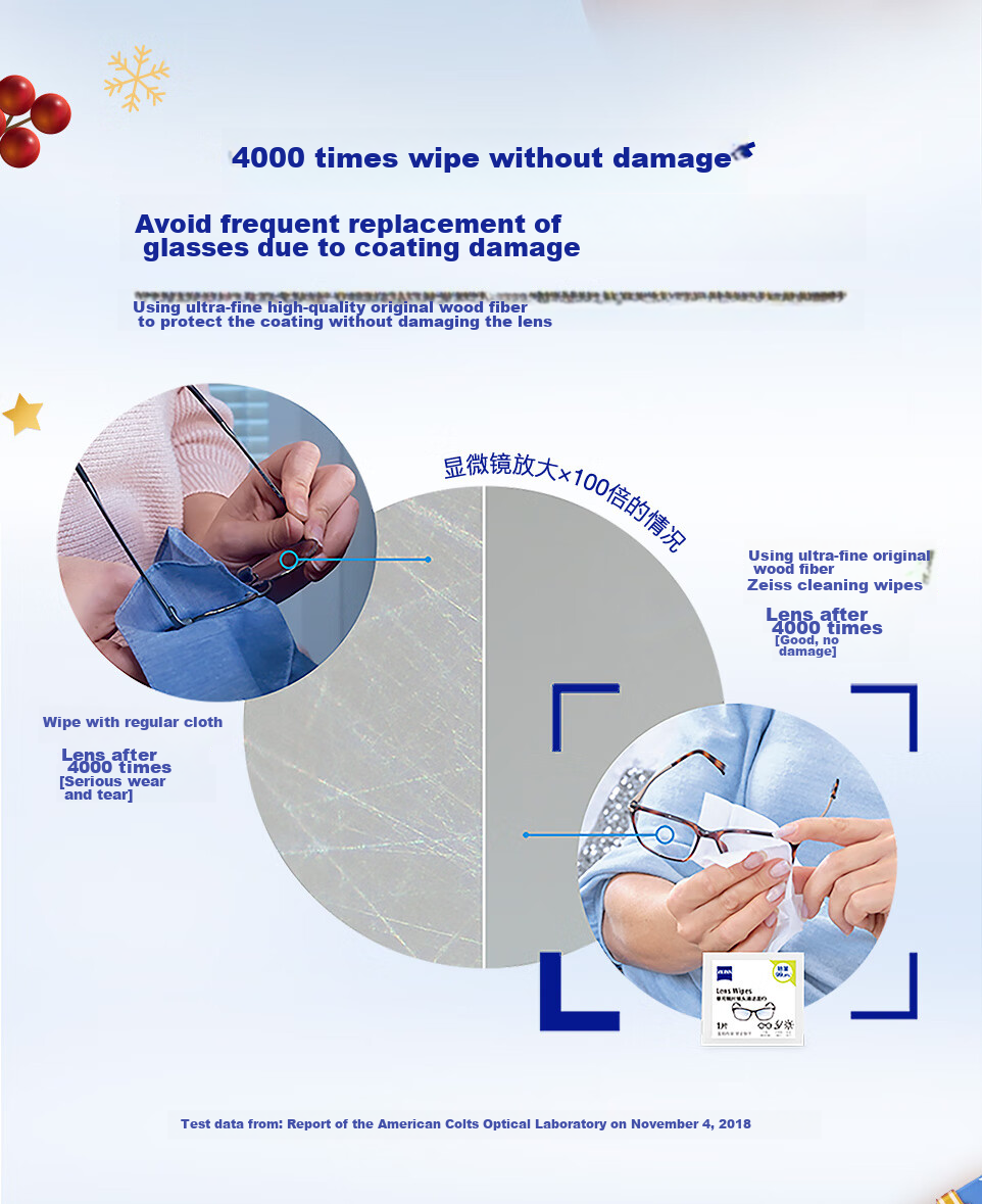 ZEISS Lens Cleaning Paper, Eyeglass Wipes, Camera Lens And Film Cleaning Wipes, Disposable Lens Cleaning Tissues, Portable Individually Wrapped, 120 Pieces Per Pack 5