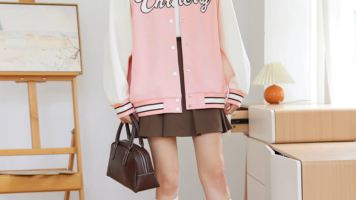 Halo Queen Women's Sweatshirt Jacket, Spring And Autumn Letter Baseball Shirt, Fashionable Casual Sports Top, New Product H143U2001 58
