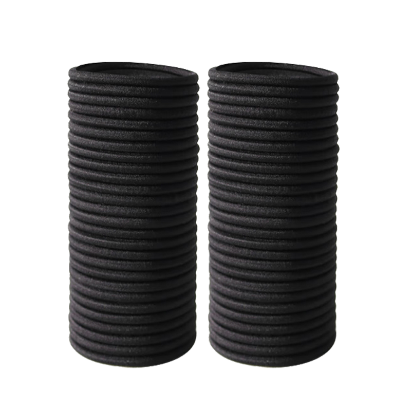 UPLUS High Elasticity Small Thumb-Sized Children's Black Hair Bands, 160 Pieces Hair Ties Elastic Hair Bands for Kids