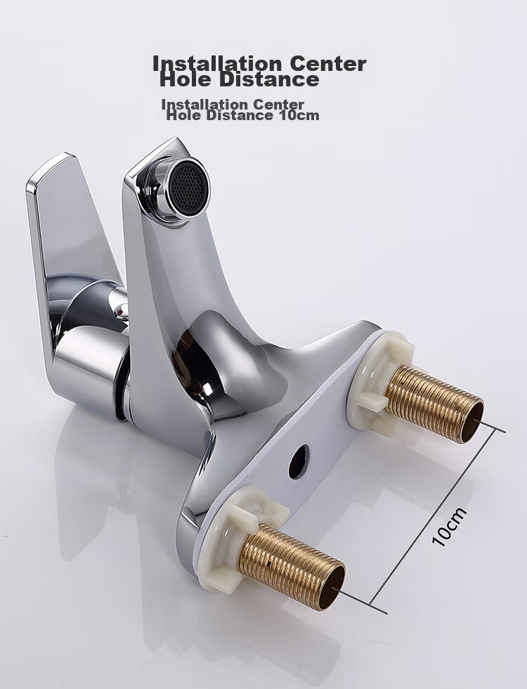 Larsd Double-Hole Basin Faucet, Copper Body Hot And Cold Washbasin Sink Bathroom Cabinet Washbasin Faucet LD5122 7