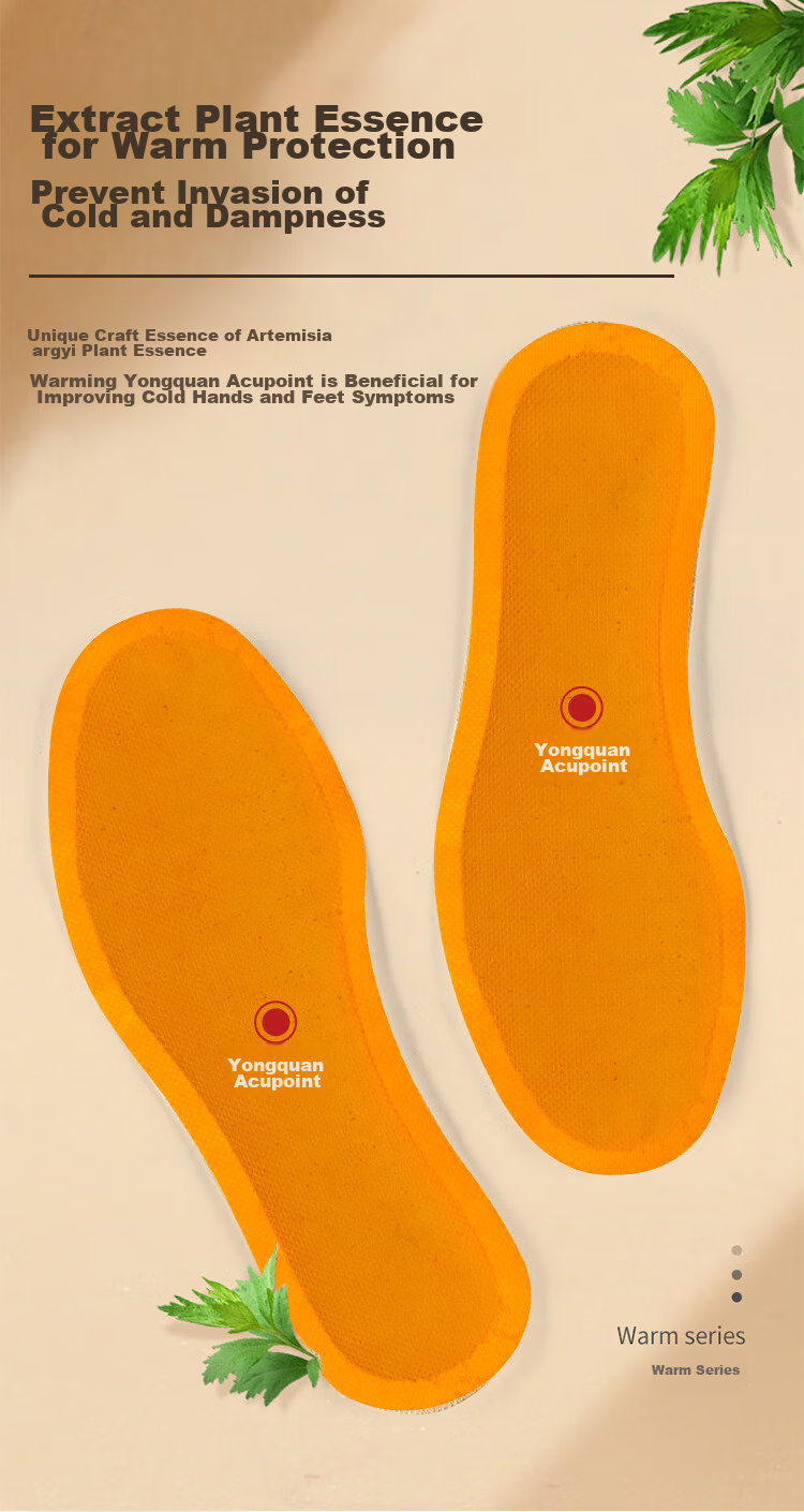 Peiqidaishu, Self-Heating Mugwort Insoles, Foot Warmers, Women's One-Size Shoe Inserts, 40 Pieces 6