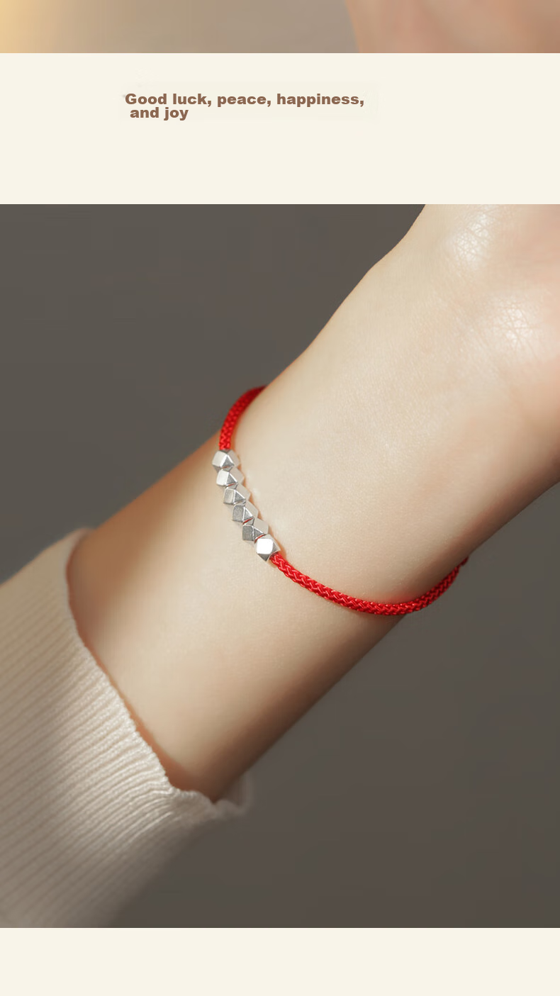 MANHE S999 Sterling Silver Bracelet for Women, 2026 New Style Beaded Bracelet Jewelry, Birthday Gift for Wife Or Girlfriend 22