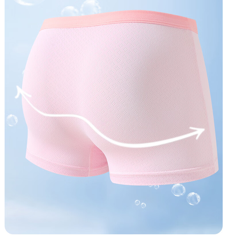 LangSha Children's Underwear, Girls' Summer Thin Ice Silk Mesh Antibacterial Boyshorts, Cute Shorts for Older Girls, Size 110 8
