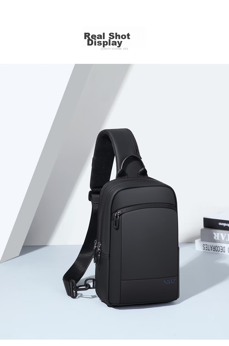 GOLF Chest Bag, Men's Shoulder Crossbody Bag, Phone And IPad Bag, Business Casual USB Interface Travel Sports Mini Backpack 19
