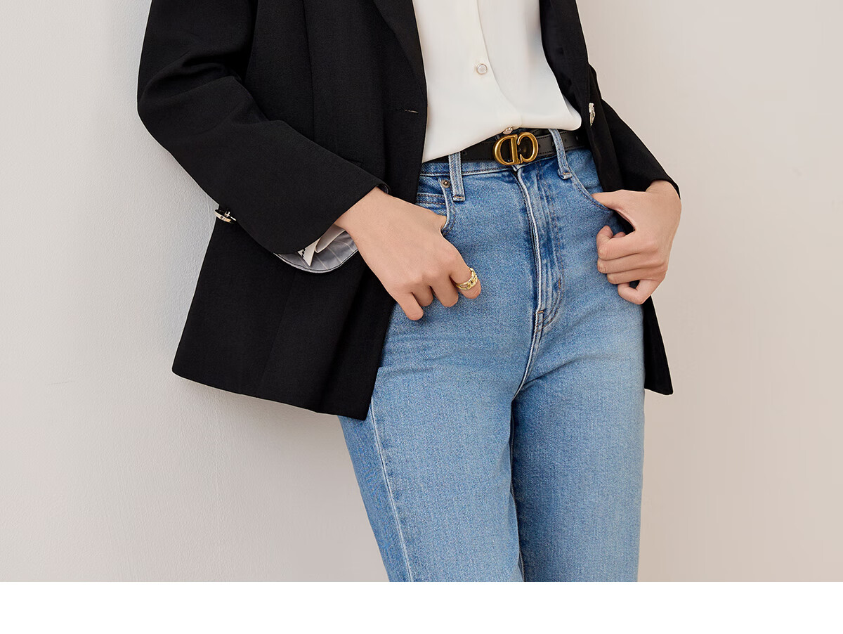 Chushen Spring And Autumn Women's Blazer, Elegant And Sophisticated Professional Interview Suit, Black Small Suit S13KF4033 13