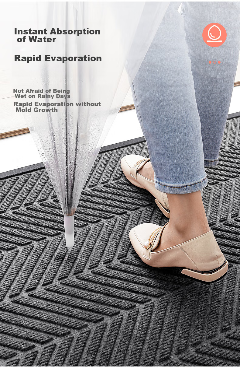 Dajiang Entrance Door Mat, Rubber Doormat, Indoor Carpet, Commercial High-End Floor Mat, Entrance Mat, 120x180cm 8