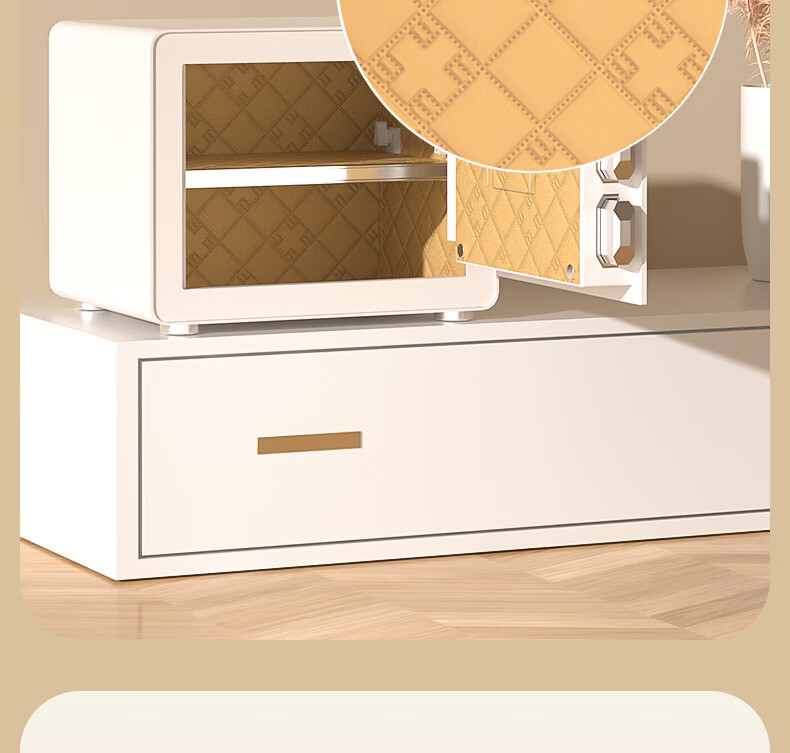 Deli Safe, Home Fingerprint Password Storage, Office Financial Confidential Box, Automatic Door Opening, Thickened Lock Bolt, 60cm White AE641-Z 10
