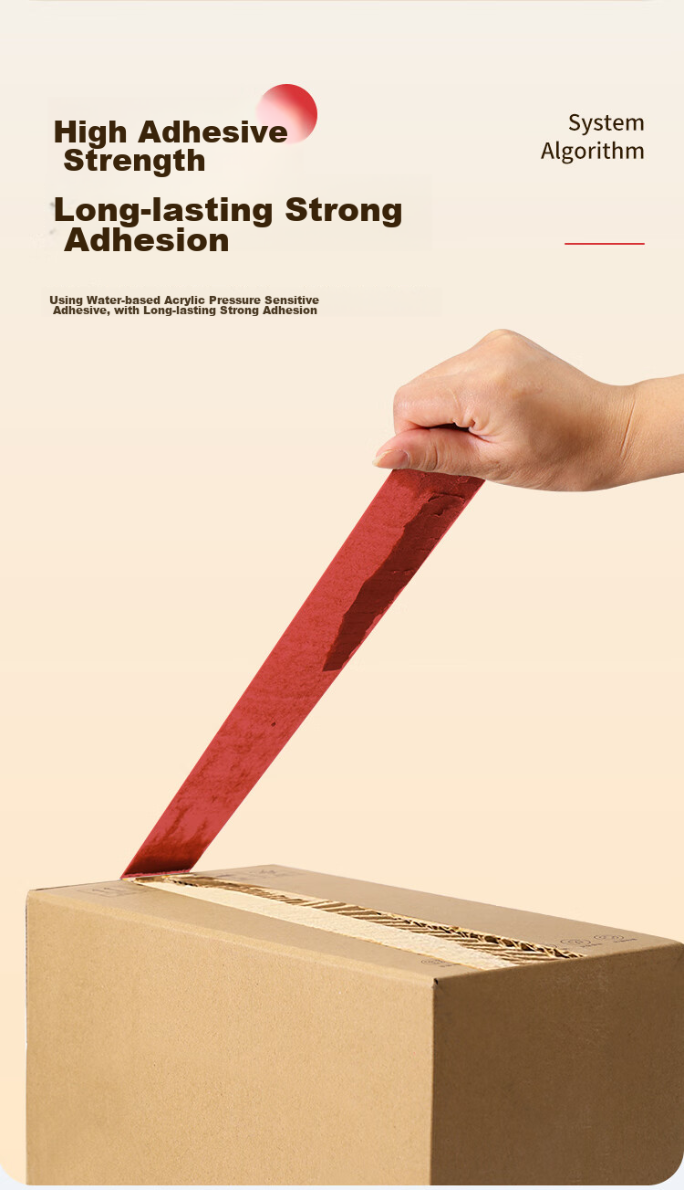 Master Package Red Tape 48mm*50m*3 Rolls Express Packaging Tape Color-Coded Sorting Tape OPP Colored Packing Tape 3