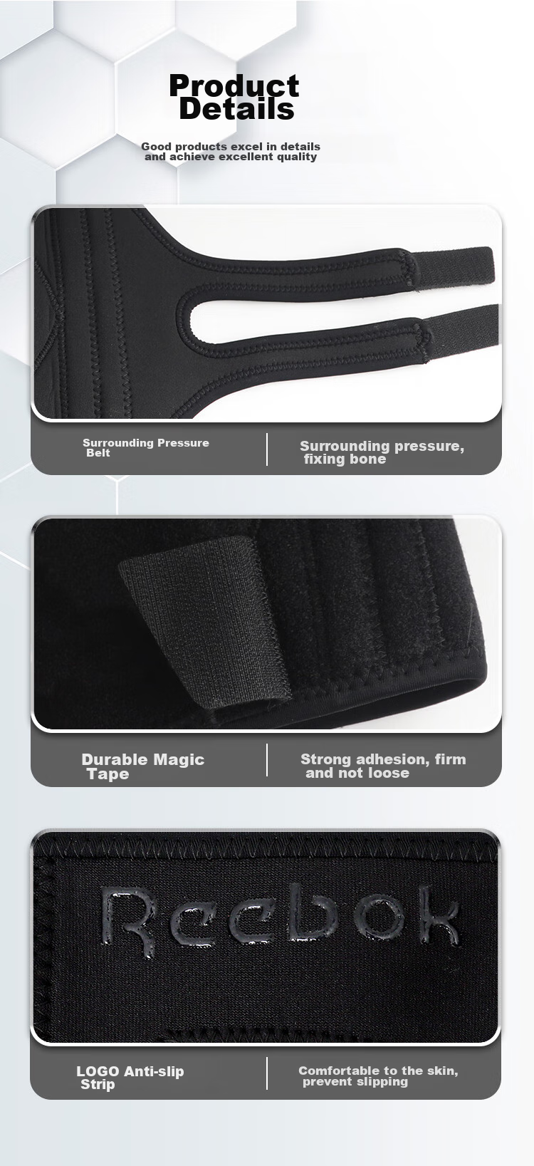 Reebok Knee Pads for Sports, Meniscus Protection, Running, Basketball, Badminton, Soccer, Knee Guards, Patella Protectors, Cycling And Hiking 9