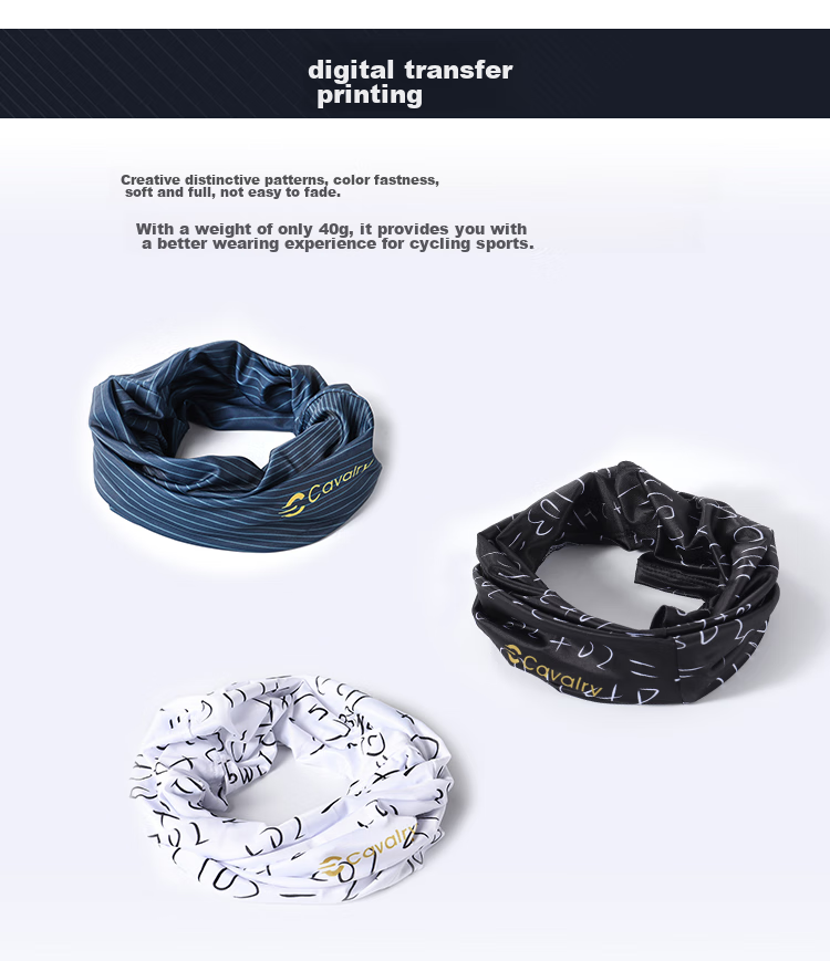 CAVALRY Summer Ice Silk Magic Headband Breathable Sun Protection Sports Ear-Loop Face Mask Dust-Proof Neck Gaiter Cycling Gear White 6