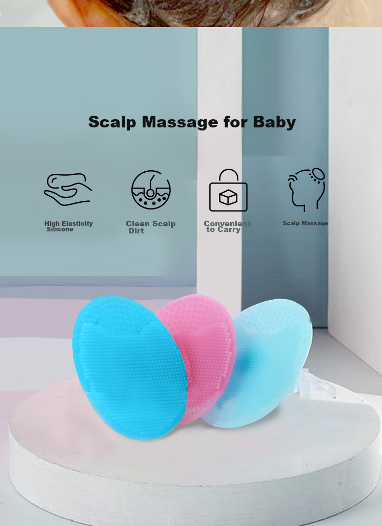DOCTOR MA Baby Shampoo Brush, Silicone Infant Hair Washing Tool, Baby Bath Brush, Shower Shampoo Cleaning Massage Comb, Pack of 3 2