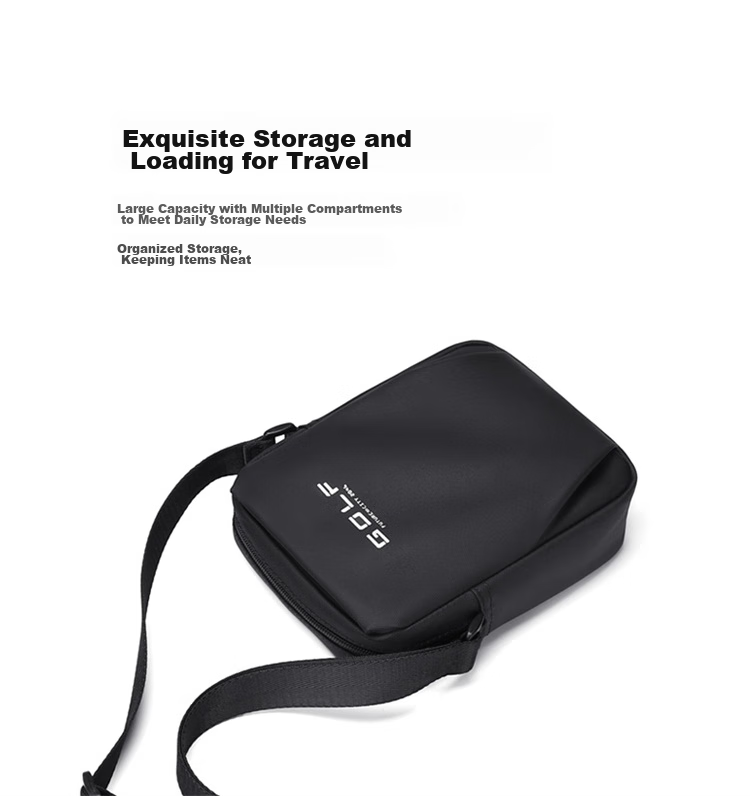 GOLF Shoulder Bag for Men, Casual Crossbody Bag, Lightweight Phone Pouch, Student Portable Small Messenger Bag, Water-Resistant Sports Bag for Me 8